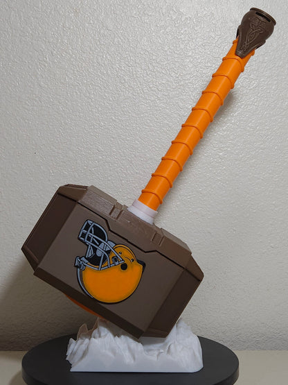 Custom 3D Printed Sports Thor Hammer - Team Logo Edition