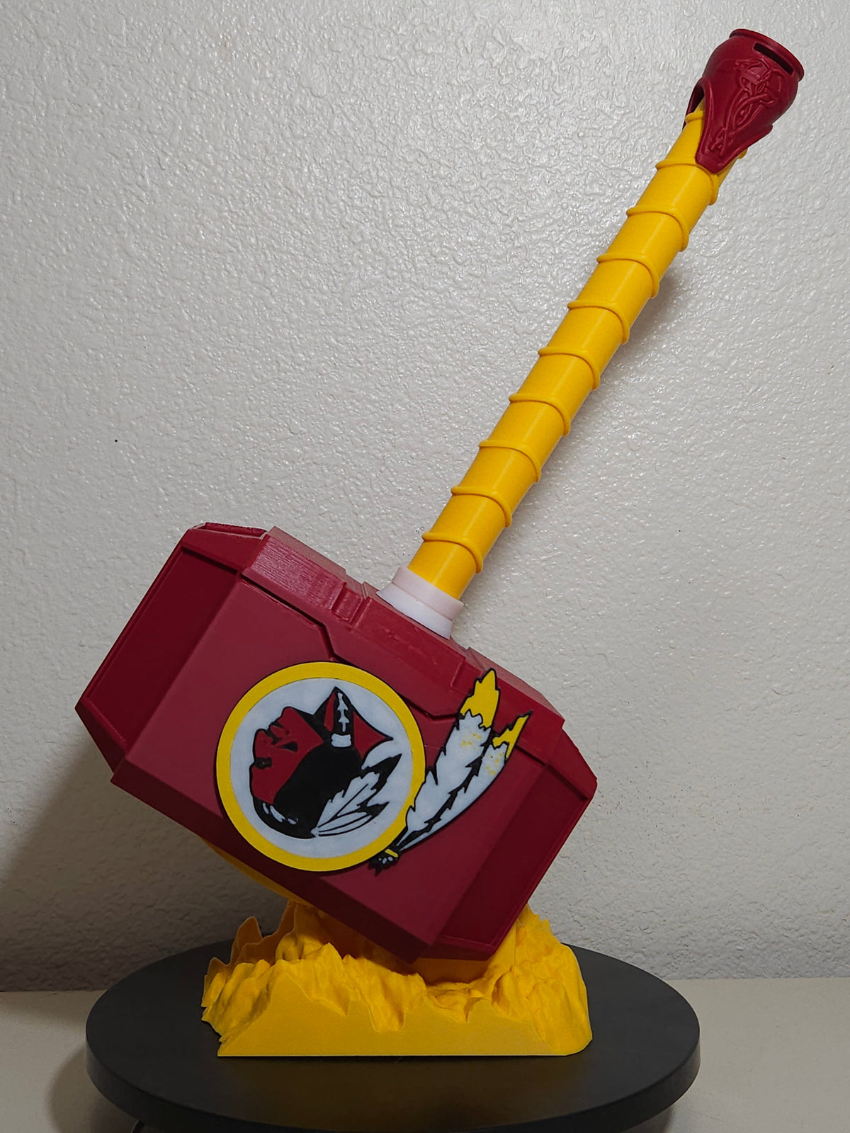 Custom 3D Printed Sports Thor Hammer - Team Logo Edition