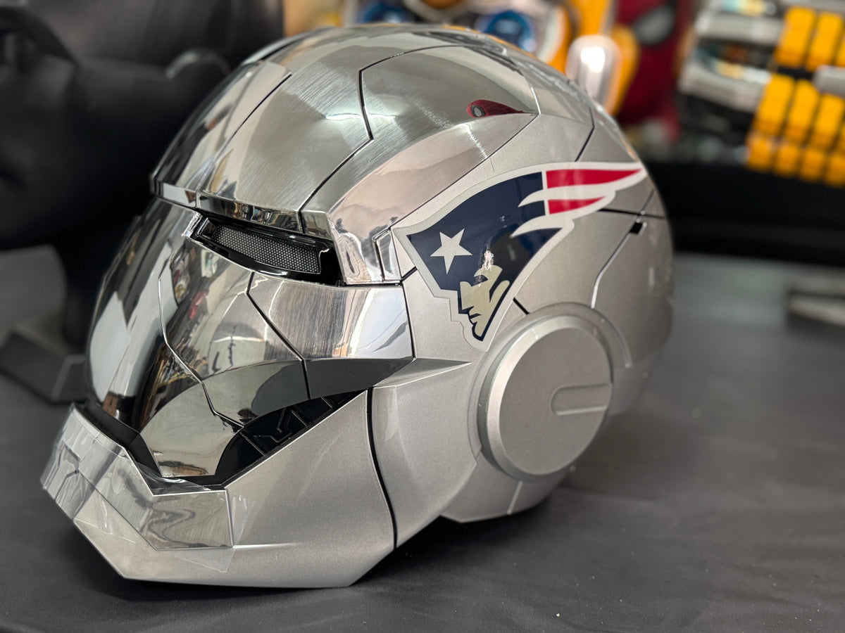 The Voice Activated Iron Man MK5 Helmet Painted in NFL Teams' Colorways