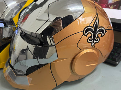 The Voice Activated Iron Man MK5 Helmet Painted in NFL Teams' Colorways