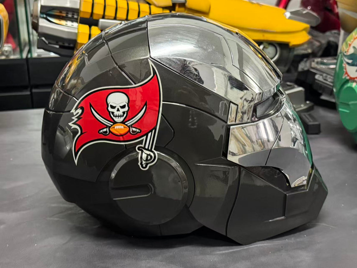 The Voice Activated Iron Man MK5 Helmet Painted in NFL Teams' Colorways