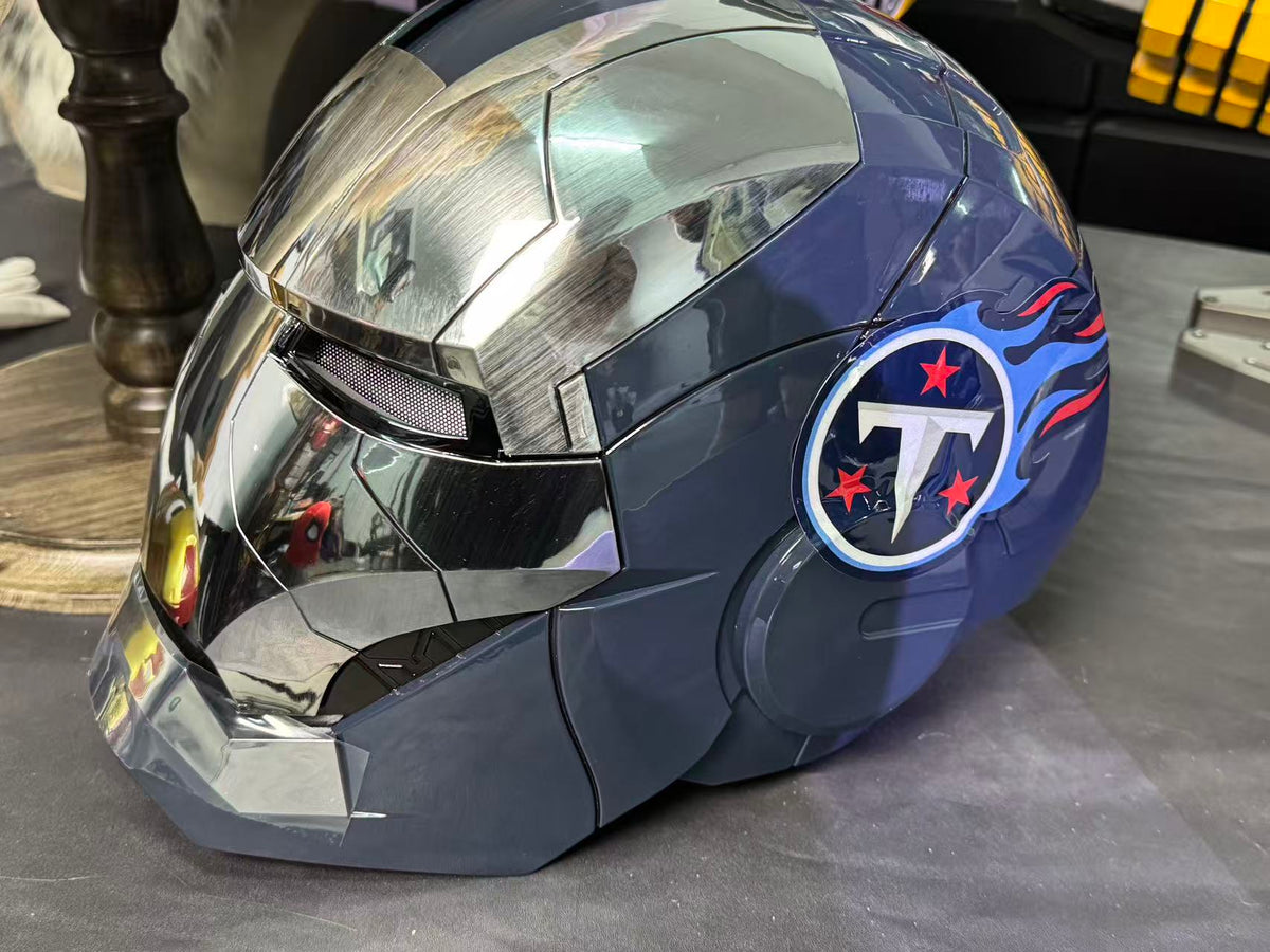 The Voice Activated Iron Man MK5 Helmet Painted in NFL Teams' Colorways