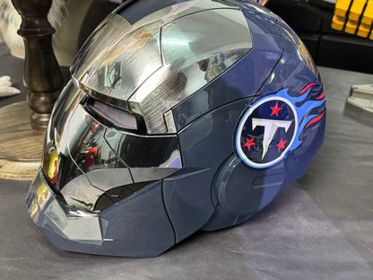 The Voice Activated Iron Man MK5 Helmet Painted in NFL Teams' Colorways