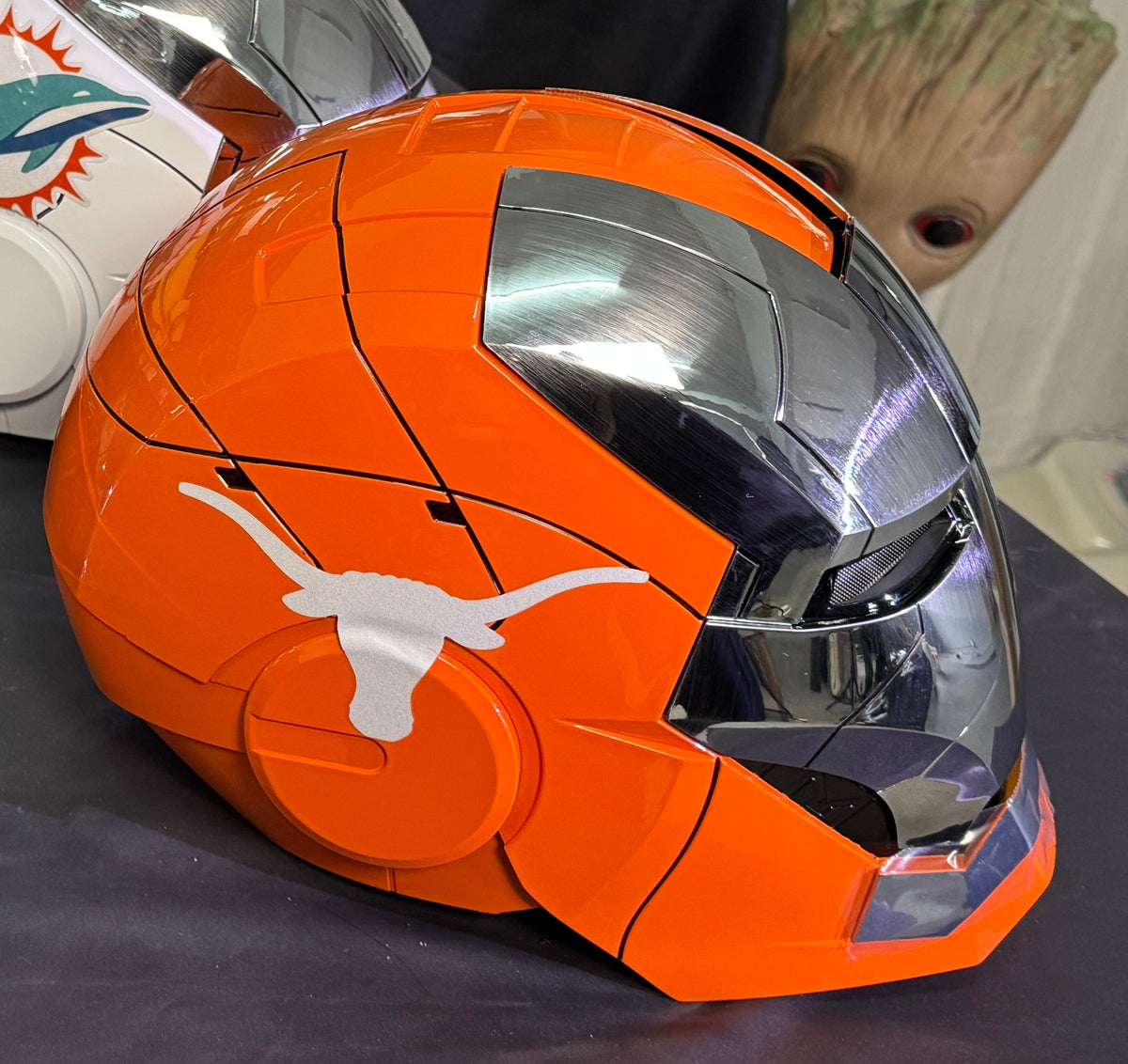 The Voice Activated Iron Man MK5 Helmet Painted in NFL Teams' Colorways