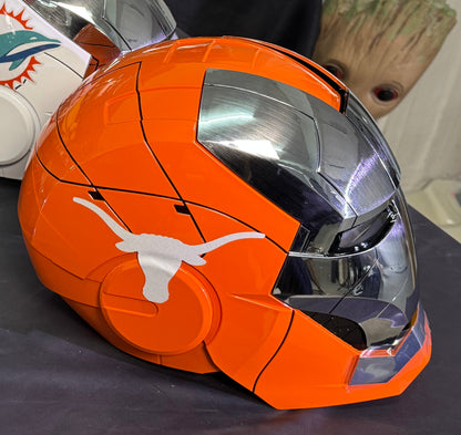 The Voice Activated Iron Man MK5 Helmet Painted in NFL Teams' Colorways