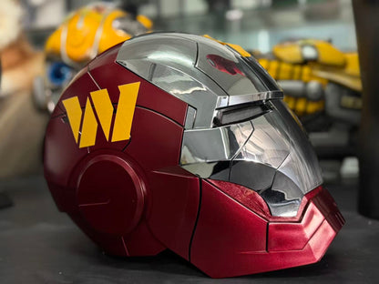 The Voice Activated Iron Man MK5 Helmet Painted in NFL Teams' Colorways